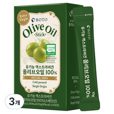 보뚜 유기농 엑스트라버진 올리브오일100% 스틱 14p, 3개, 140g