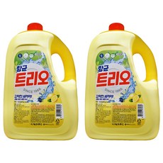 Trio 蔬果碗盤洗潔精 檸檬香, 4.2kg, 2瓶