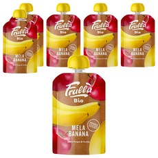 네추럴누바 유기농 생과일 누바 푸루라 짜먹는 퓨레, 혼합맛(사과/바나나), 100g, 6개