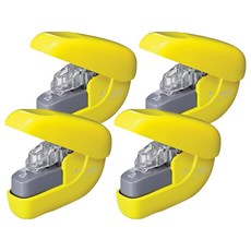 PLUS 紙夾 SL106NB, 黃色的, 4個