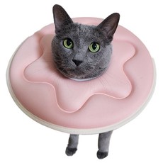 DEOPLLAE 寵物雙色超輕量頸圈, 粉色/藍色