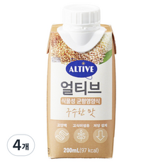 얼티브 균형영양식 구수한 맛, 4개, 200ml