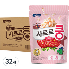 베베쿡 사르르쿵 과자, 딸기맛, 23g, 32개