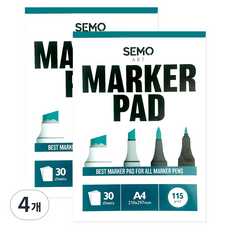 Semo Art 麥克筆專用紙 115g 30張, 4個, A4
