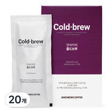 앤써커피 나이트아울 블렌드 콜드브루 원액 파우치형, 40ml, 10개입, 2개