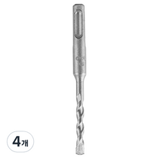 델리 툴즈 SDS Plus 텅스텐 스틸 다용도 해머 드릴 지름 6mm x 110mm 실버 EDH-Y06110, 4개