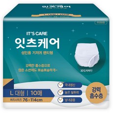 잇츠케어 男女通用成人紙尿褲 褲型, 1個, 10入, 大型