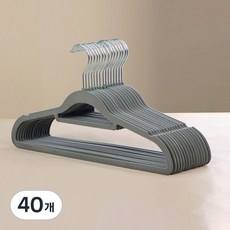 solve living 防滑耐用衣架 38cm, 40個, 灰色