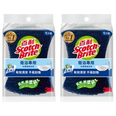 3M Scotch-Brite 百利 衛浴菜瓜布 木漿棉, 2片, 1入
