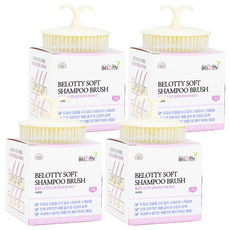 Velotti 柔軟洗髮刷, 4個, 顏色隨機