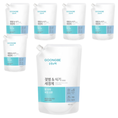궁중비책 젖병 앤 식기세정제 캡리필형, 6개, 400ml