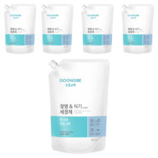 궁중비책 젖병 앤 식기세정제 캡리필형, 5개, 400ml
