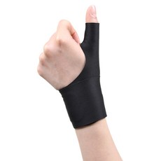 얼리포츠 왼손 엄지손가락 손목 보호대, 다크블랙, 1개