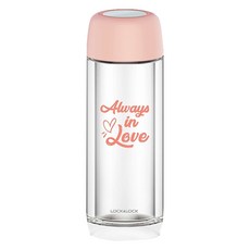 LocknLock 樂扣樂扣 Water Bottle 馬卡龍色系雙層耐熱玻璃杯 LLG628PIK 450g, 粉色, 300ml, 1個