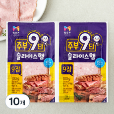 주부9단 농협목우촌 슬라이스 햄, 100g, 10개