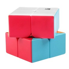 QYTOYS 奇藝 魔方格二階比賽專用魔術方塊, 無痕磨砂設計, 顏色亮麗, 5.1cm, 六色螢光版, 1個