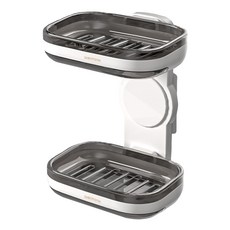 妃妃嚴選 免打孔肥皂盒, 雙層白色, 1個