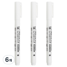 TUCO.B 萬能多用途油性麥克筆 白色, 1色, 6個