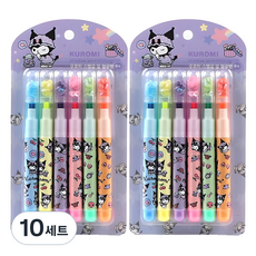 Handeul 三麗鷗角色亮片螢光筆 6色 庫洛米, 60個, 混合色