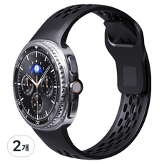 KANTAM Galaxy Watch 矽膠錶帶 網狀錶帶, 黑色, 2個
