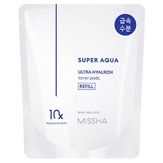 미샤 수퍼 아쿠아 울트라 히알론 토너 패드 리필 180g, 90매입, 1개