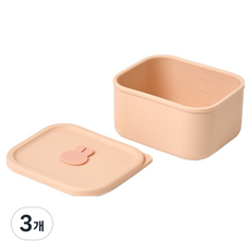모던하우스 실리콘 스팀홀 보관용기 토끼, 3개, 혼합색상, 300ml, 300ml