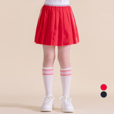 ILoveJ 女童涼感透氣配色化纖百褶裙