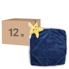 可愛小星星擦手巾 深藍色 珊瑚絨吸水速乾 廚房浴室居家清潔必備, 6條, 2組