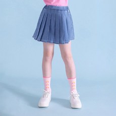ILoveJ 女童桑德羅丹寧百褶裙褲