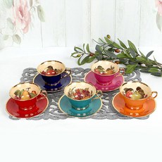 Stechcal Stecholsine 五色水果咖啡杯 5 人組, 五彩水果咖啡杯, 1套