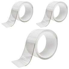 PnStore 防滑凝膠型強力雙面膠帶 50mm x 1m, 3個, 透明