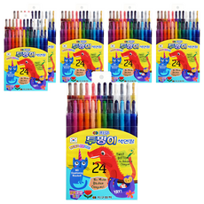 GLOBE CHEMICAL 透明色鉛筆, 24 種顏色, 6個