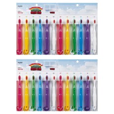 뷰카 마일드 더블 초미세모 스텝3 어린이 칫솔, 혼합색상, 12개입, 2세트