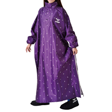 JUMP 將門 側穿升級版套頭風雨衣, 高標準耐水壓布料, 左右高係數反光條, 3XL, 葡萄紫