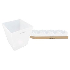 DAIHO 本色方型筆筒 10x7x7 cm 聚丙烯PP材質, 12個, 白色