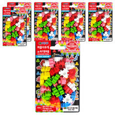 이와코 지구화학 38 육각형 퍼즐 지우개, 혼합색상, 6개