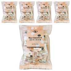 卜祥 迷你特白棉花糖, 甜點DIY裝飾配件, 獨立包裝, 125g, 5袋