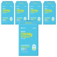 화이트 오마이 코튼쿠션 라이너, 롱, 40개입, 5개