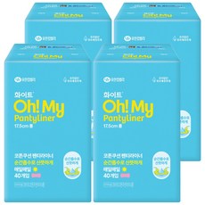 화이트 오마이 코튼쿠션 라이너, 롱, 40개입, 4개