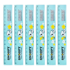 收納王妃 SNOOPY 小日子15公分溝引尺, 藍色, 6個