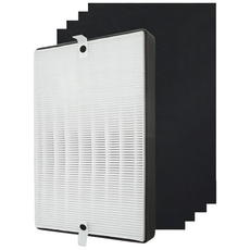 PUREBURG 淨博 高效HEPA濾網 + 前置活性碳濾綿 4個 3M 倍淨型空氣清淨機 FA-U120/FA-U150適用, 1套, 3M-U12-01