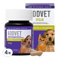 애드벳 반려동물 영양제, 30정, 유리너리, 4개