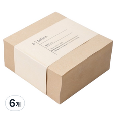 델리 아이디어 노트 비점착 메모 패드 정사각 쪽지 80g, 크라프트, 400매, 6개