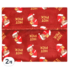 핫픽 따뜻하곰 휴대용 프리미엄 극세사 포켓용 핫팩 파우치 대형 클래식 레드, 2개