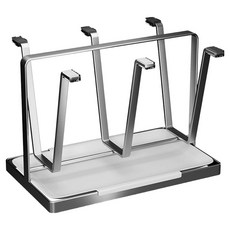 SUNORO 不銹鋼瀝水杯架 附集水托盤, 1組, 碳鋼黑