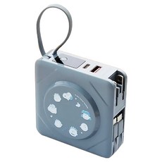 miworks米沃 七合一 磁吸快充行動電源 史努比款 10000mAh, SNPPB-2312-02, 霧霾藍