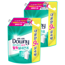 다우니 탈취 실내건조 세탁세제 리필, 4.1L, 2개