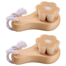 油性乾性洗臉用木質毛孔刷 DD-10268, 2個, 單一顏色