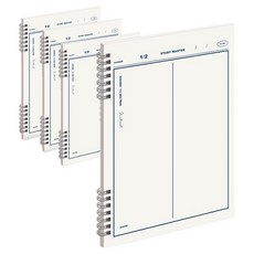 MUNID It spring 雙欄數學練習本, 象牙白, 4本