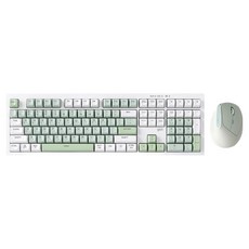 지클릭커 오피스프로 사일런스 M RGB 무소음 블루투스 108 무선 키보드 마우스 세트, 일반형, GreenWich RC2, WMK600